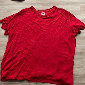 Red free people tee